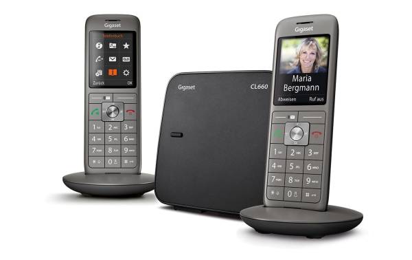 Gigaset Schnurlostelefon CL660 Duo Silber