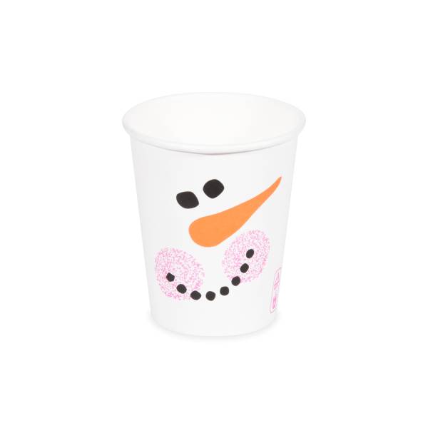 Pappbecher Schneemann 80mm 280ml M: 0,2L,8oz – 50 Stück