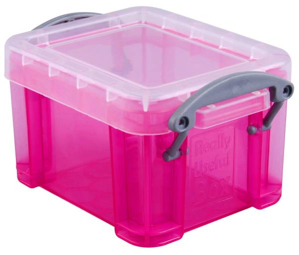 Kunststoffbox 0,14lt transparent pink USEFULBOX 68501218