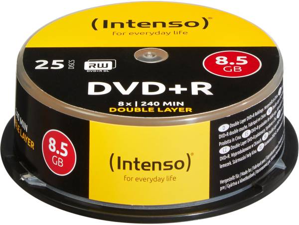DVD+R Cake Box 8.5GB 8X DL 25 PCS INTENSO 4311144