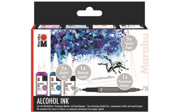 Marabu permanente Tinte Alcohol Ink-Set UNDERWATER