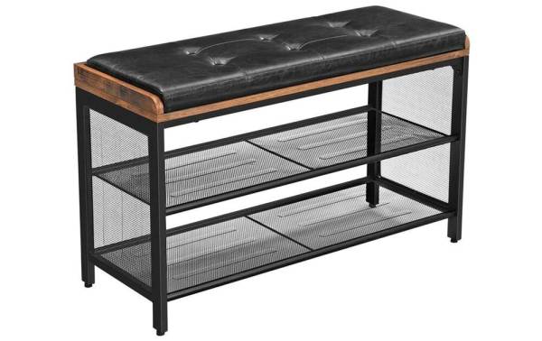 VASAGLE Schuhregal mit Sitzpolster 80 x 48 cm