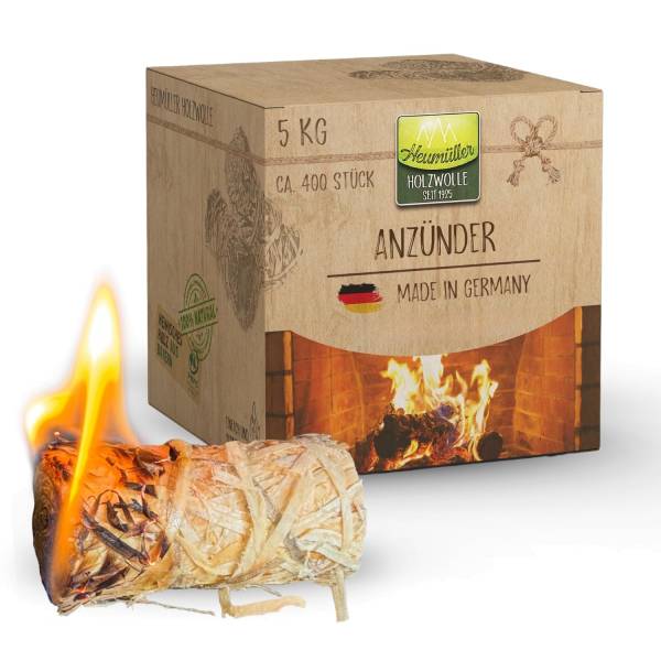 5 KG Heumüller Holzwolle-Anzünder – geruchsneutral, ökologisch & langanhaltend