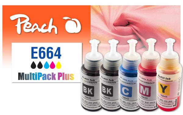 Peach Tinte Canon CISS T664 Multi-Pack C, M, Y, BK