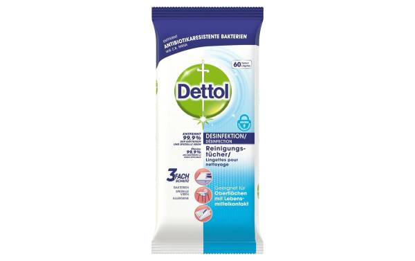 Dettol Allzweck-Reinigungstücher Desinfektion 60 Stück