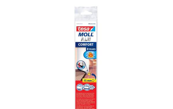 tesa Moll COMFORT Türdichtschiene, weiß, 40 mm x 1 m