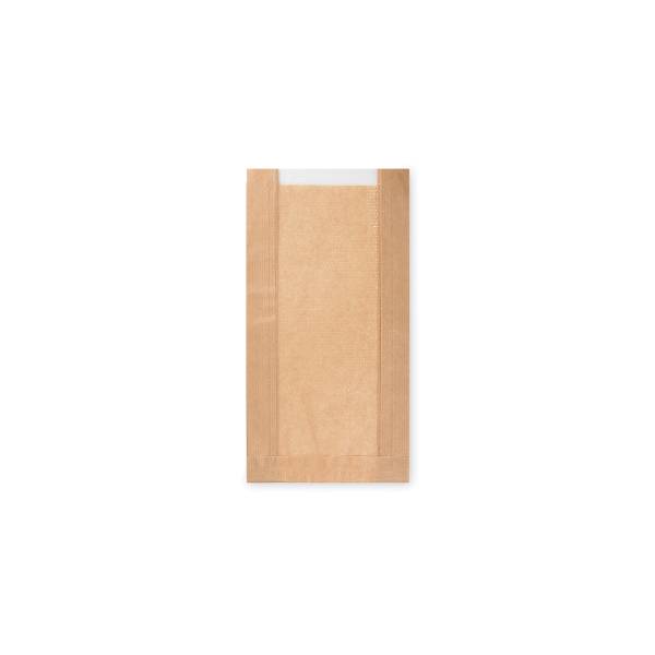Papier Faltenbeutel mit Fenster 9cm 15+6 x 29 cm – 1000 Stück