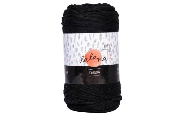 lalana Wolle Carina 200 g, Schwarz