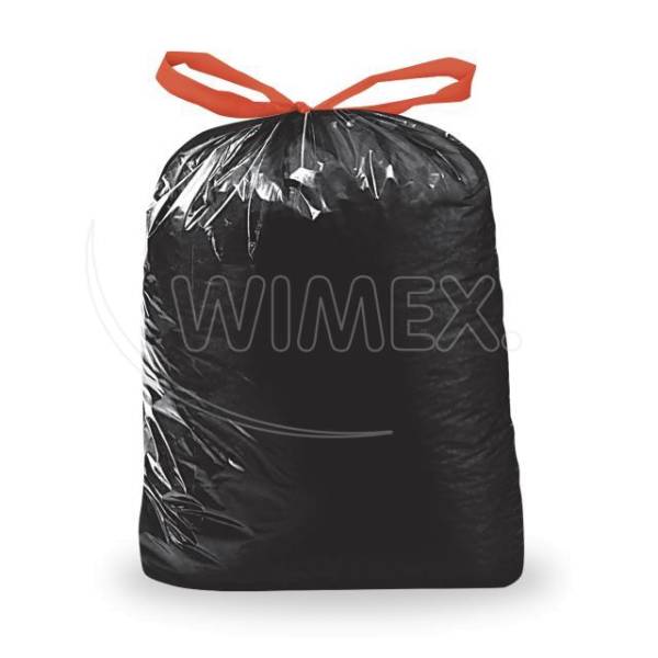 Müllsack (LDPE) mit Zugband schwarz 70 x 100 cm 120L – 25 Stück