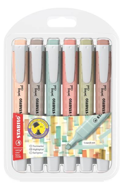 STABILO Textmarker swing cool NatureCOLORS, 6er Etui