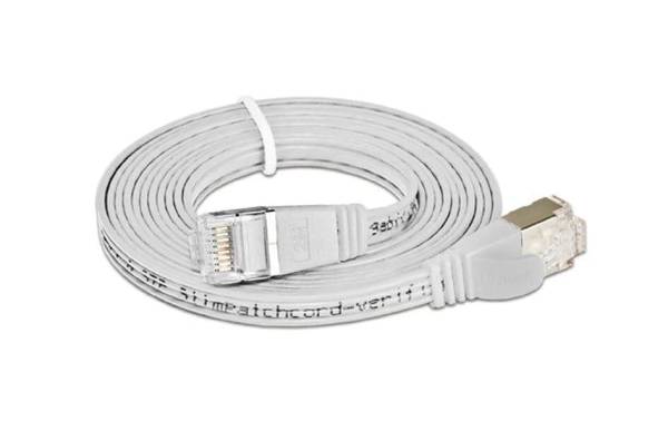 SLIM Slimpatchkabel Cat 6, STP, 5 m, Weiss