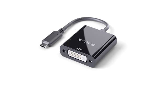 PureLink Adapter IS191 USB Type-C – DVI-I, Schwarz