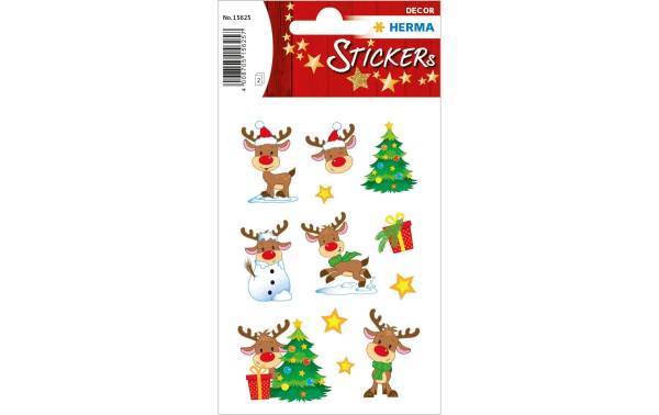 Sticker Weihnachten bunt 24 Stück/2 Blatt HERMA 15625