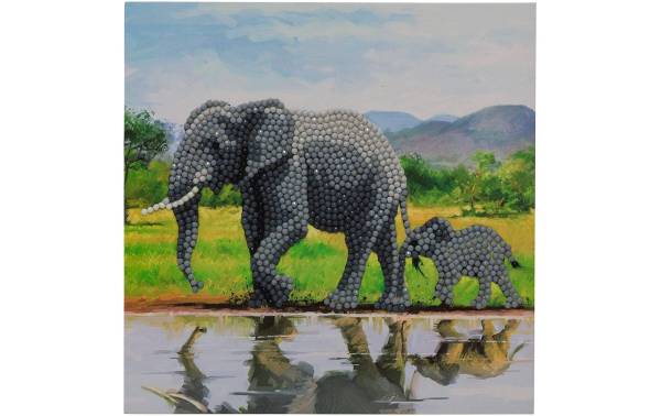 CRAFT Buddy Bastelset Crystal Art Card Elephant