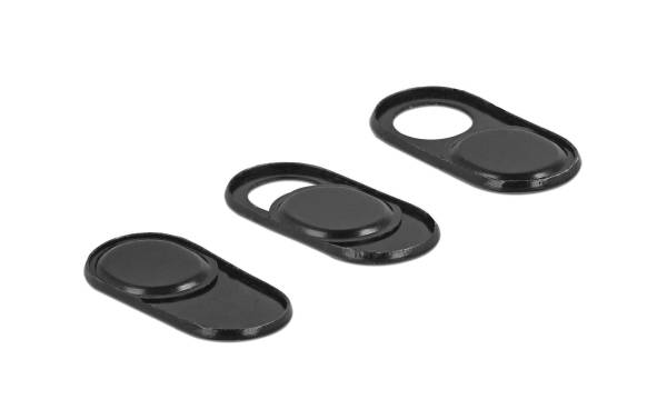 Delock Webcam-Abdeckung 3er Set, selbstklebend, schwarz