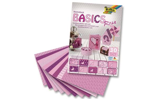 Folia Motivblock Basics rosa