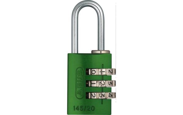 Abus Zahlenschloss 145/20 Lock-Tag Grün Aluminium