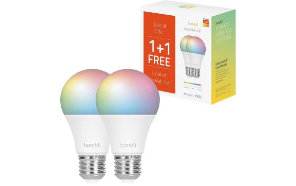 Hombli Smart Bulb E27 (9W) RGB + CCT – Promo Pack 1+1 Free