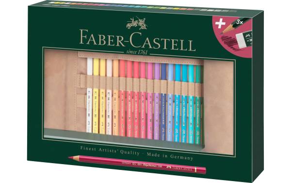 FABER-CASTELL Buntstifte POLYCHROMOS, Stifterolle, 34-teilig