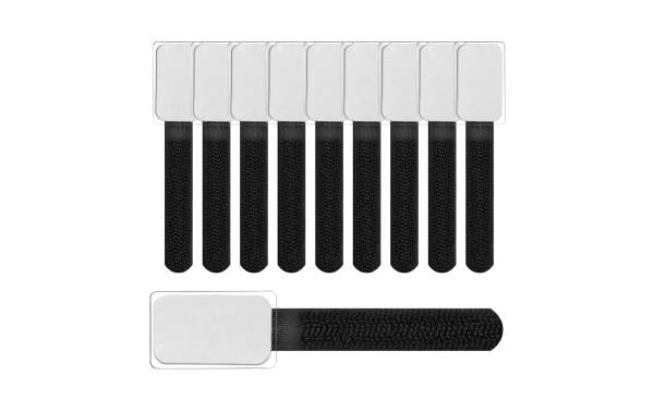 Label-the-cable Kabelbeschriftung MINI TAGS Schwarz mit Beschriftungsfeld
