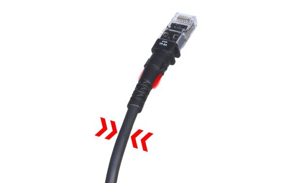 Patchsee Patchkabel ThinPATCH Cat 6A, U/UTP, 2.4 m, Schwarz 10 Stück