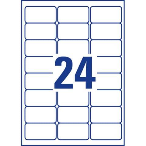 AVERY ZW. Zweckform wetterfeste Etiketten, 63,5 x 33,9 mm