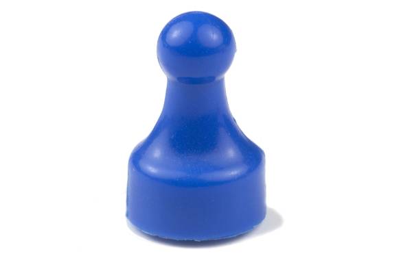 supermagnete Haftmagnet Player Neodym 10 x 20 mm Blau, 10 Stück