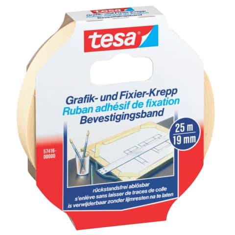 tesa Grafik- und Fixierkreppband, 19 mm x 25 m
