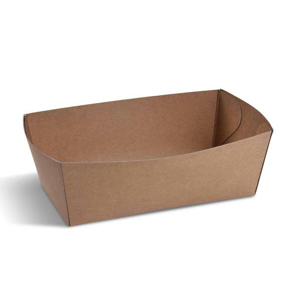 Snackschale (PAP FSC Mix) fettdicht kraft 165 x 90 x 60 mm 1000ml – 100 Stück