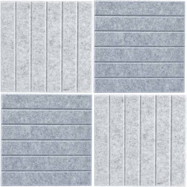 ZELLER Pinboard-Set, 4tlg. 30×30 cm 11579 hell-/dunkelgrau