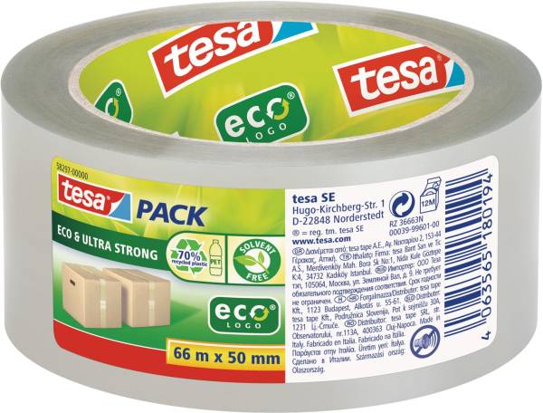Verpackungsband ECO 50mmx66m 5829700000 ultra strong trans. TESA 58297-000