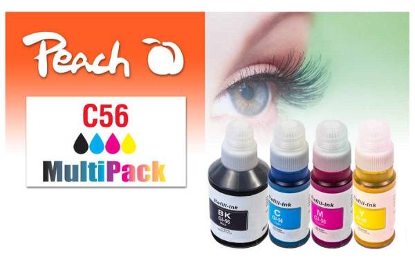 Peach Tinte Canon CISS GI-56 Multi-Pack C, M, Y, BK