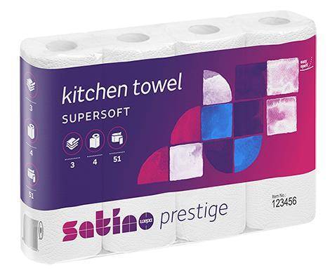 Satino 176040 Prestige Küchenrolle 3-lagig Pack