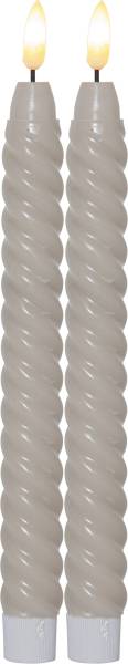 LED Dinner Kerze 2er Pack Flamme Swirl