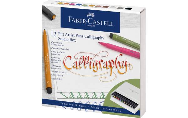 FABER-CASTELL Tuschestift PITT artist pen, 12er Atelierbox