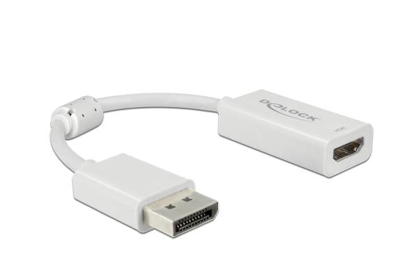 Delock Adapter DisplayPort – HDMI passiv, 4K, 60 Hz, HDR, weiss