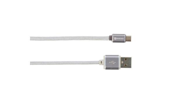 Charge&#039;n Sync - SteelLine Micro USB grey SKROSS 2.70024