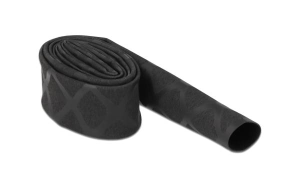 Delock Schrumpfschlauch X-Muster rutschfest 1 m x 15 mm Schwarz