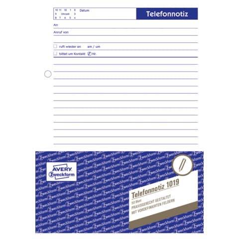 AVERY ZW. Zweckform Formularbuch "Telefonnotiz", A5, 50 Blatt