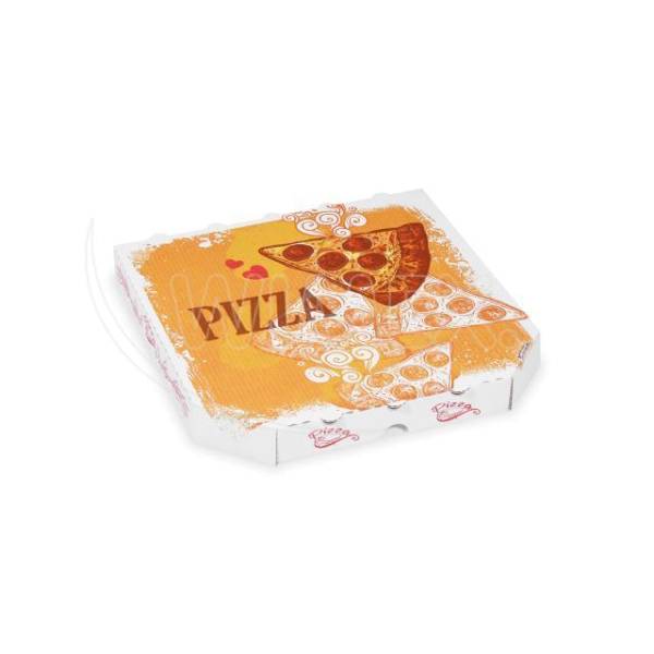 Pizzakarton aus Mikrowellpappe 26 x 26 x 3 cm – 100 Stück