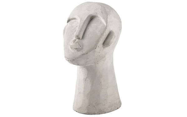 Villa Collection Aufsteller Skulptur Kopf, Zement, Weiss