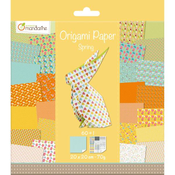MANDARINE Origamipapier 20x20cm OR505O Frühling 70g 60 Blatt
