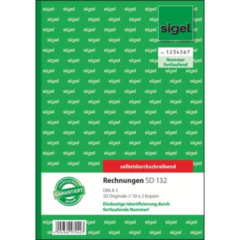 sigel Formularbuch "Rechnung", fortlaufende Nummerierung