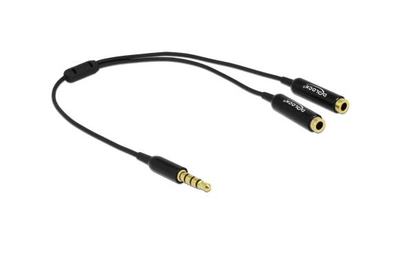 Delock Audio-Kabel Klinke 3.5mm, male – Klinke 3.5mm, female 0.25 m