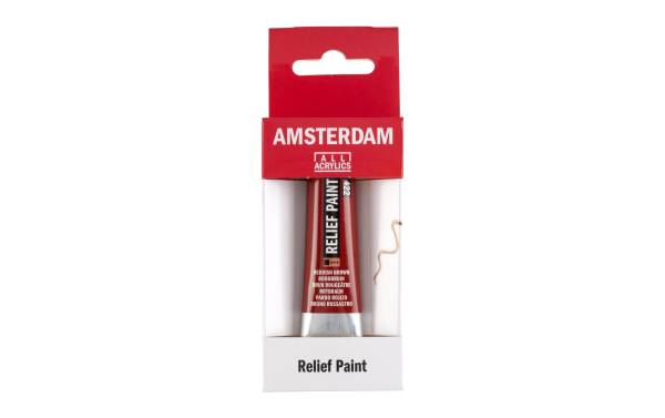 Amsterdam Acrylfarbe Reliefpaint 422, 20 ml, Rotbraun