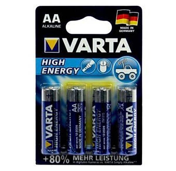 Varta Batterien High Energy Mignon/ AA/ LR6 Alkaline 4er Pack