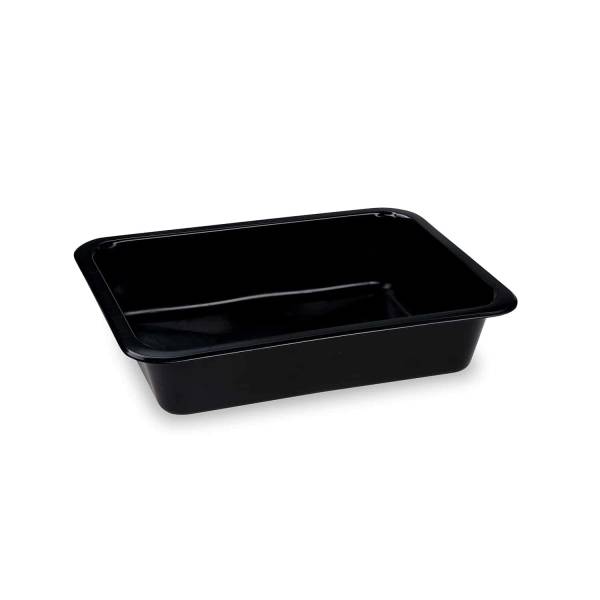 Menüschale (PP) Reware Lunch wiederverwendbar ungeteilt schwarz 227 x 178 x 4…