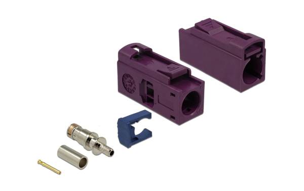 Delock Antennenadapter FAKRA D, zum Crimpen FAKRA D – FAKRA D