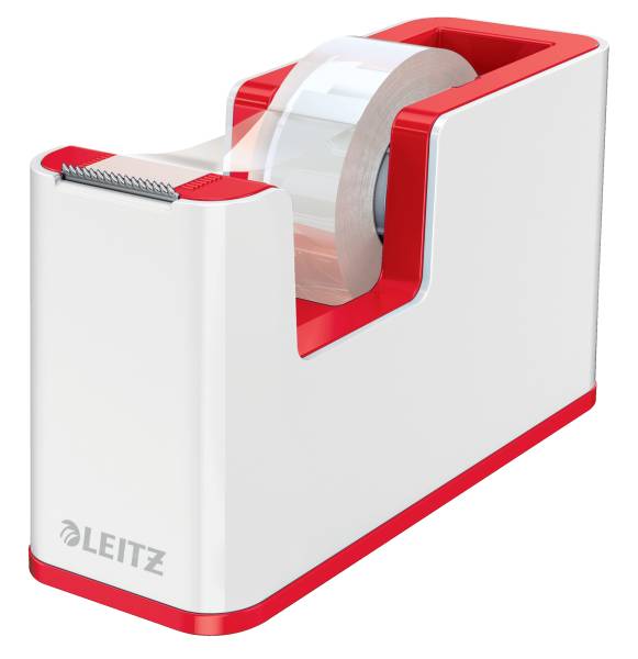 LEITZ Klebebandabroller WOW 19mmx33m 5364-10-26 weiss/rot