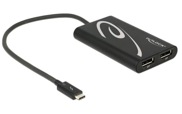 Delock Adapterkabel 2 x DP f Thunderbolt 3 – DisplayPort